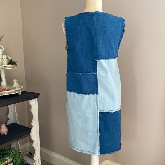 EUC Nanette Lapore Denim Patchwork Dress(size Small) - Picture 6 of 9